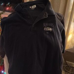 NFL Seahawks Blue Polo Shirt Men's Or Women's Large